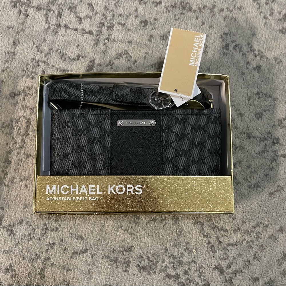 Black Michael Kors Belt Bag NWT
